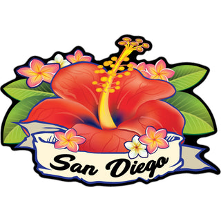 San Diego  CA   Flower Banner Sticker