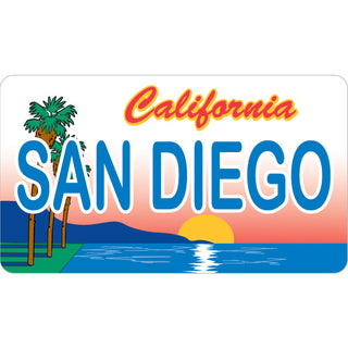 San Diego   Palms Sunset License Plate Sticker