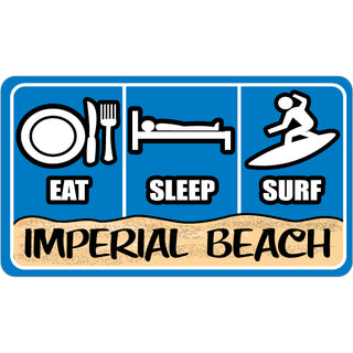 Imperial Beach   Eat Sleep Surf Sticker