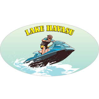 Lake Havasu   Just Ski on Oval Sticker