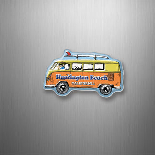 Huntington Beach  California   Bus Side View Surfboard 3D Magnet