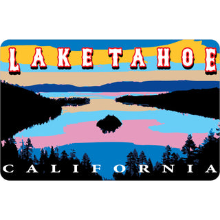 Lake Tahoe  California   Colorful Lake Scene Sticker