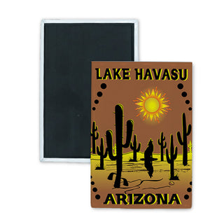 Lake Havasu AZ Copper Desert Oval Vertical Rectangle Badge Magnet