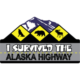 Alaska   I Survived the Alaska Highway Sticker