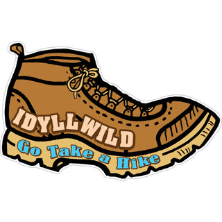Idyllwild   Go Take a Hike Boot Sticker