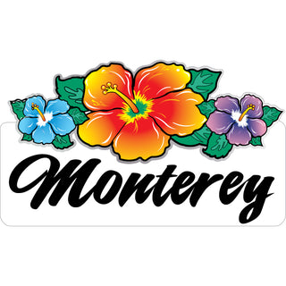 Triple Hibiscus   Monterey  CA Triple Hibiscus Sticker