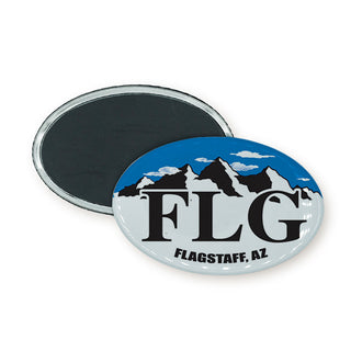Flagstaff Arizona Mountains Oval Badge Magnet