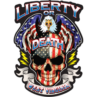 West Virginia   Liberty or Death Patriot Sticker
