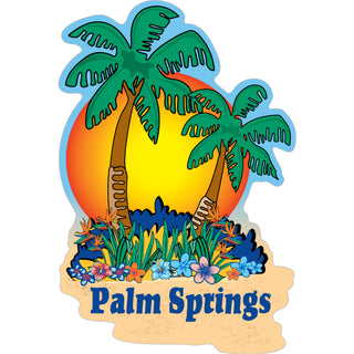 Palm Springs   Palms Sunset Sticker