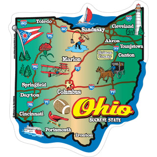 Ohio   50 States Map Series Sticker