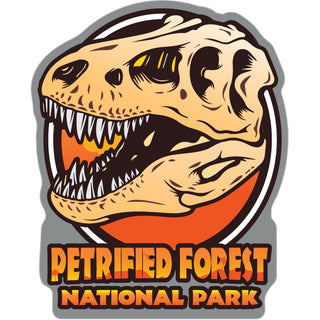 Petrified Forest National Park   T Rex Skull Sticker