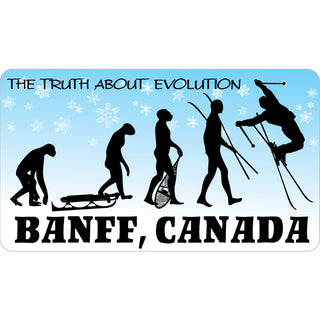 Banff  Canada   SKI EVOLUTION Sticker