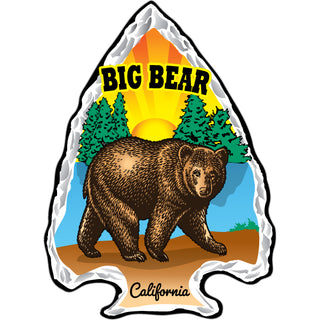 Big Bear  California   Brown Bear Arrowhead Sticker