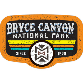 Bryce Canyon National Park   Distressed 3 Stripes Sign Sticker