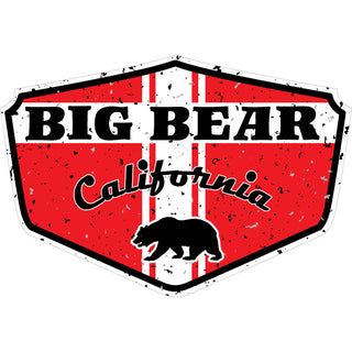 OK4 Big Bear  CA Red Shield w Bear (00184) Sticker