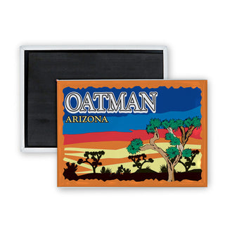 Oatman Arizona Joshua Tree Rectangle Badge Magnet