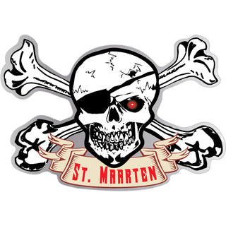 St. Maarten Pirate Skull & Crossbones Sticker