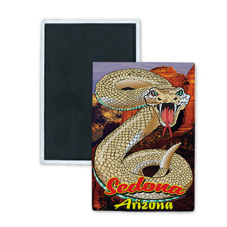 Sedona Arizona Rattlesnake Rectangle Badge Magnet