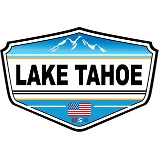 Lake Tahoe   Blue Mountain Shield Sticker