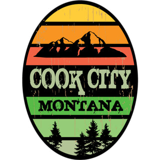 Cook City Wide Vertical Oval Stripes Sticker