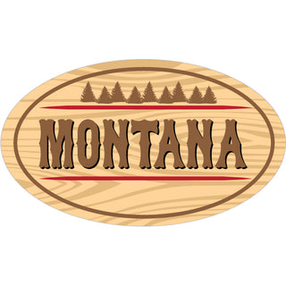 OK4 Montana Wood Oval (00324) Sticker
