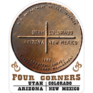 Four Corners   Four Corners Emblem Sticker