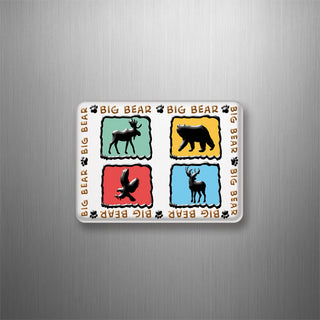Big Bear  CA   Mountain Animal Silhouettes 3D Magnet