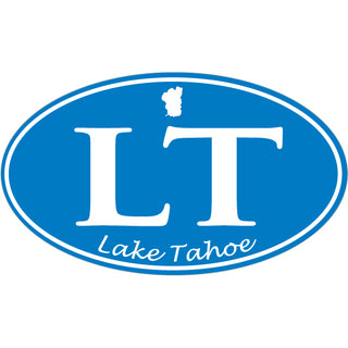 OK4 Lake Tahoe Blue White Euro Oval (00333) Sticker
