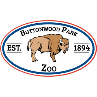 Buttonwood Park Zoo Bison Oval Sticker