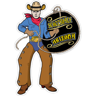 Scottsdale Arizona Lasso Cowboy Sticker