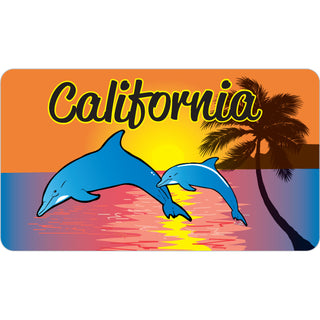 California Sunset Dolphins Sticker