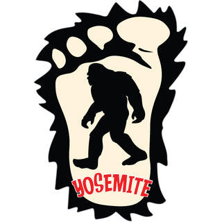 Yosemite   Big Foot In Big Furry Foot Sticker