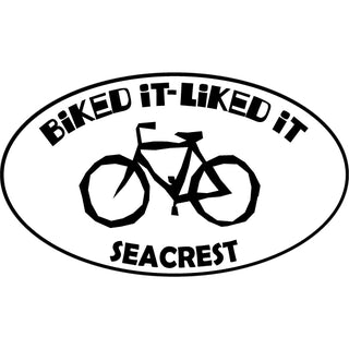 OK4 Seacrest Biked it Liked it Oval Sticker