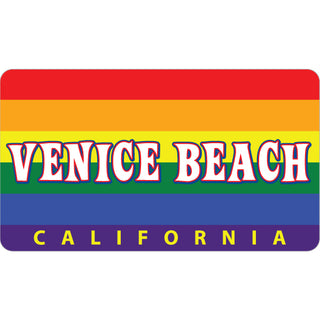 Venice Beach  California   Rainbow Flag Sticker