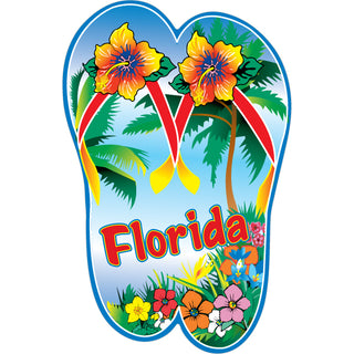 OK4 Florida Flip Flops Vert Sticker