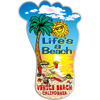 OK4 Venice Beach  CA Life's a Beach Foot Sticker