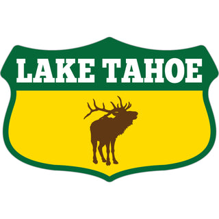 OK4 Lake Tahoe Wide Shield Elk Sticker