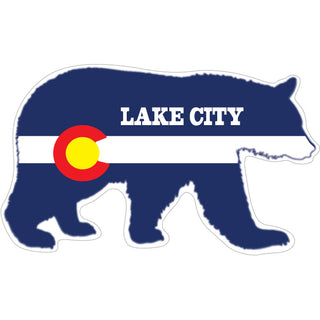 OK4 Lake City on Colorado Flag Bear Sticker
