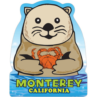 Monterey  California   Sea Otter Cartoon Sticker