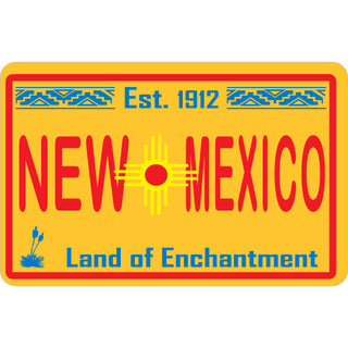 New Mexico   New Mexico Yellow License Plate Sticker