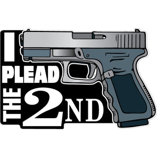 Novelty   I Plead The 2nd Gun Sticker