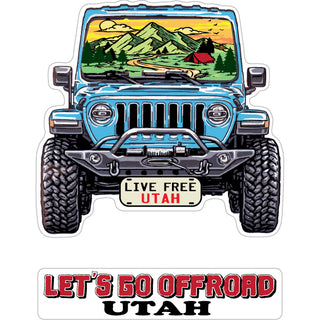 Utah   Live Free Jeep Sticker