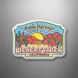 Palm Springs California   Desert Vibes 3D Magnet