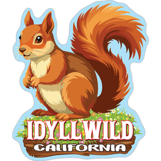 Idyllwild  California   Standing Cute Squirrel Sticker