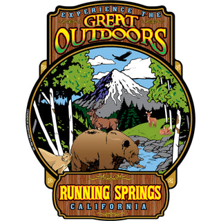 Running Springs  California   Experience The Great Outdoors Sticker