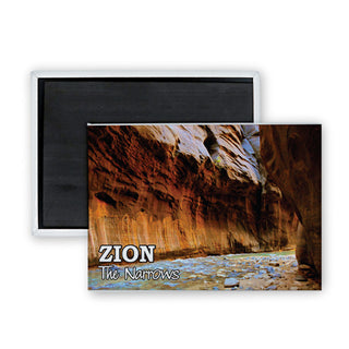 Zion   The Narrows Photo Rectangle Badge Magnet