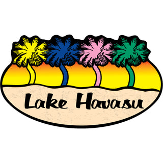Lake Havasu  AZ   4 Colored Palm Trees Sticker