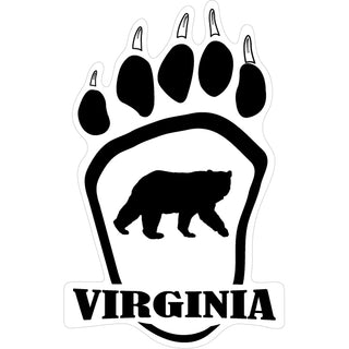 Virginia   Bear Paw Sticker