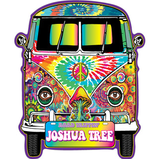 Joshua Tree California Road Trippin Tie Dye Bus Sticker