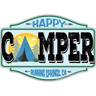 OK4 Running Springs  CA Happy Camper Tent (01060) Sticker